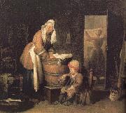 Jean Baptiste Simeon Chardin Women washing clothes oil painting artist